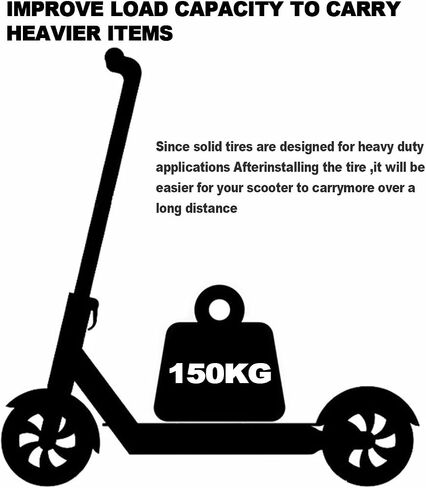 Solid Tire 10 Inch, 10X2.70-6.5 70/65-6.5 Scooter Airless Puncture-Proof Design Explosion-Proof Solid Rubber Tires, tubeless Tires Wheels Replacement Anti-Skid Wear-Resistant in Saudi Arabia