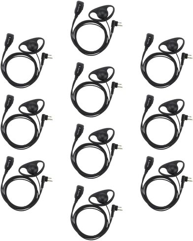 LSENG 2 Pins Way Radio Motorola D-Style Earpiece with Microphone and PTT Compatible Motorola Radio CP200 CP200d GP2000 CLS1110 CLS1410 CLS1413 CLS1450 (10 Pack) in Kuwait