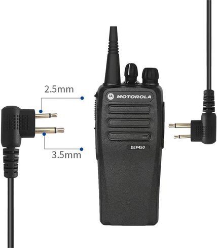 LSENG 2 Pins Way Radio Motorola D-Style Earpiece with Microphone and PTT Compatible Motorola Radio CP200 CP200d GP2000 CLS1110 CLS1410 CLS1413 CLS1450 (10 Pack) in Kuwait