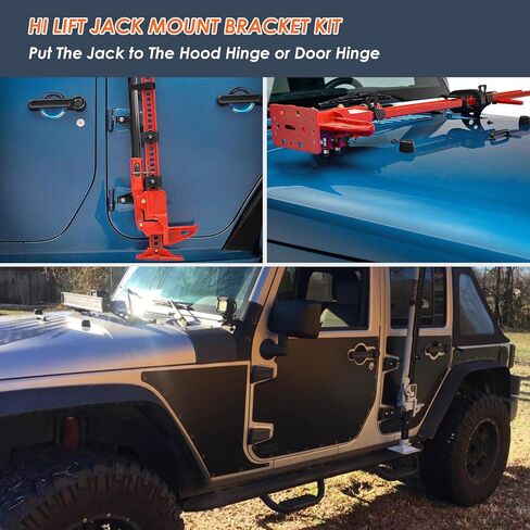 طقم حامل رافعة رفع عالي، دعامة مفصلية للباب، متوافقة مع شاحنة جيب رانجلر JK JL & 2020+ Gladiator JT 2007-2024 in Kuwait