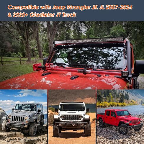 طقم حامل رافعة رفع عالي، دعامة مفصلية للباب، متوافقة مع شاحنة جيب رانجلر JK JL & 2020+ Gladiator JT 2007-2024 in Kuwait