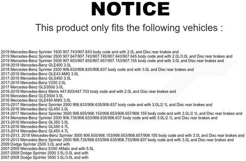 مستشعر ارتداء وسادات فرامل القرص الأمامي Mpulse (عبوتان) لسيارة Mercedes-Benz Sprinter 2500 GLS450 GL450 3500 Metris GLE43 AMG Dodge GL550 GL350 E550 GLE450 GLE400 V250 GLS350d GLE350d 1500 KSE-100102 in Kuwait