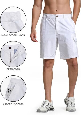 Xsylxgc Men's Cargo Shorts 10" Cotton Classic Casual Golf Hiking Shorts with 6 Pockets in Saudi Arabia