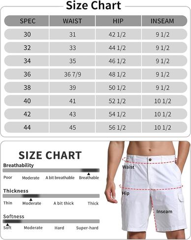 Xsylxgc Men's Cargo Shorts 10" Cotton Classic Casual Golf Hiking Shorts with 6 Pockets in Saudi Arabia