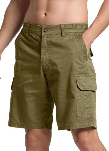 Xsylxgc Men's Cargo Shorts 10" Cotton Classic Casual Golf Hiking Shorts with 6 Pockets in Saudi Arabia