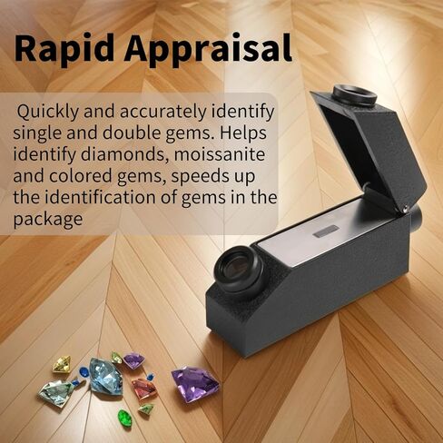 مقياس انكسار الأحجار الكريمة، RHG181 1.30-1.81 اختبار الماس، تقييم سريع، خفيف الوزن، مقياس انكسار عالي الدقة للأحجار الكريمة، اختبار الأحجار الكريمة لجميع الأحجار مع سائل مؤشر عاكس 3 مل in Kuwait