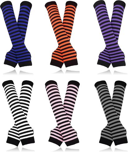 قفازات Bellady Arm Warmers Goth طويلة بدون أصابع للنساء، مجموعة من 6 أزواج من قفازات Emo in Saudi Arabia