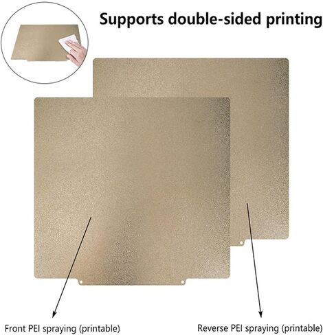 LANKEGU Double Side Texture PEI Build Plate for Neptune 3 Plus, 3D Printer Textured PEI Spring Steel Plate and Magnetic Base Print Bed for Elegoo Neptune 4 Plus 3D Printer 330x330mm in Saudi Arabia