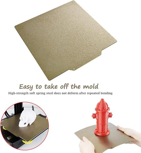 LANKEGU Double Side Texture PEI Build Plate for Neptune 3 Plus, 3D Printer Textured PEI Spring Steel Plate and Magnetic Base Print Bed for Elegoo Neptune 4 Plus 3D Printer 330x330mm in Saudi Arabia