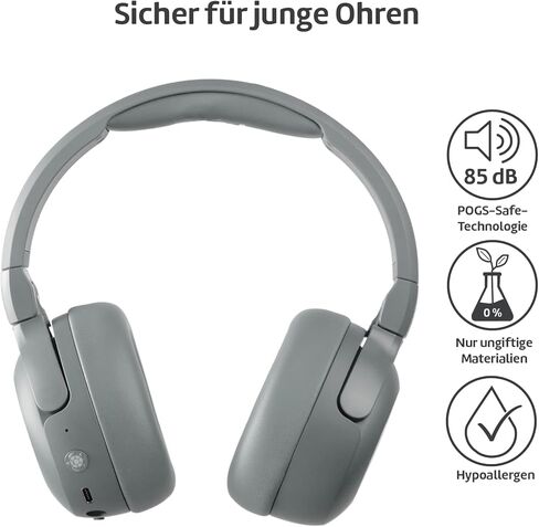 سماعات POGS اللاسلكية فوق الأذن المانعة للضوضاء | السلحفاة | سماعات رأس قابلة للتعديل ومتينة | حجم محدود 85 ديسيبل، ميكروفون | وظيفة مشاركة الموسيقى لاسلكيًا (rPink) in Kuwait