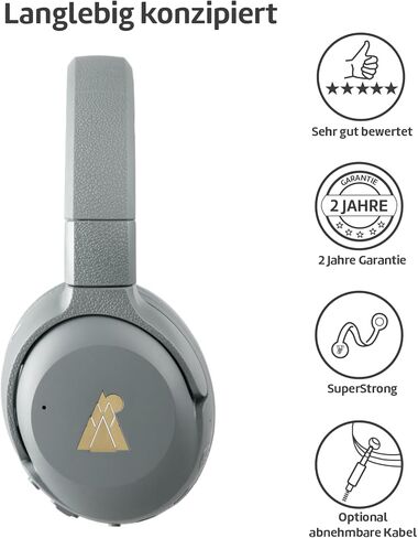 سماعات POGS اللاسلكية فوق الأذن المانعة للضوضاء | السلحفاة | سماعات رأس قابلة للتعديل ومتينة | حجم محدود 85 ديسيبل، ميكروفون | وظيفة مشاركة الموسيقى لاسلكيًا (rPink) in Kuwait