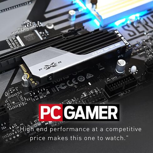 Silicon Power 4TB US75 Nvme PCIe Gen4x4 M.2 2280 SSD R/W Up to 7,000/6,500 MB/s (SP04KGBP44US7505) Compatible with Playstation 5 in Saudi Arabia