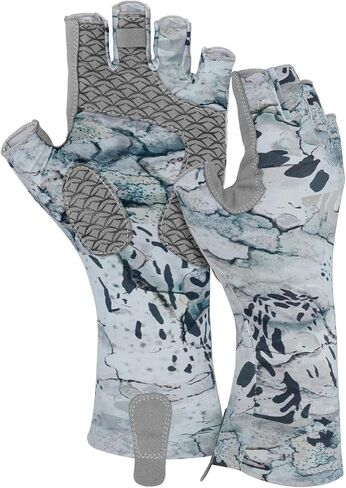 KastKing San Rafael Fishing Gloves, UPF 50 Sun Protection 1/2 Fingerless Gloves Quick-Dry, Extended Cuff UV Protection Gloves for Outdoor, Kayaking, Rowing, Paddling, Canoeing, Hunting in Saudi Arabia