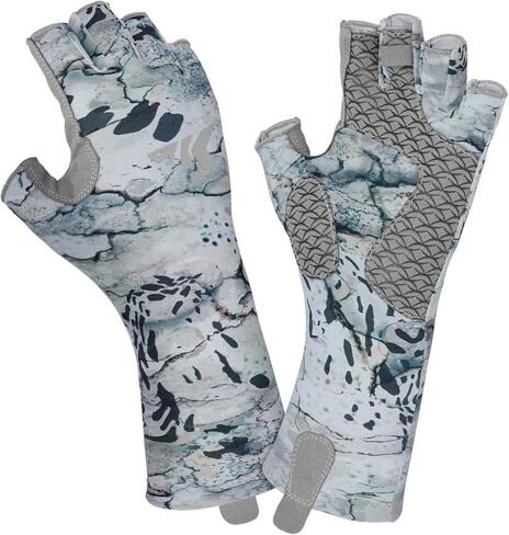KastKing San Rafael Fishing Gloves, UPF 50 Sun Protection 1/2 Fingerless Gloves Quick-Dry, Extended Cuff UV Protection Gloves for Outdoor, Kayaking, Rowing, Paddling, Canoeing, Hunting in Saudi Arabia