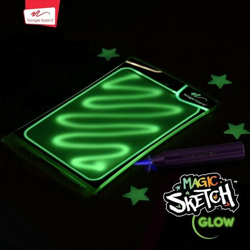 Boogie Board New Magic Sketch Reusable Kids’ Creativity Kit with Carry Case, Colorburst Drawing Pad, Stylus and Texture Tools, Double-Sided Templates for Drawing, Writing, and Tracing, Ages 4+ in Kuwait