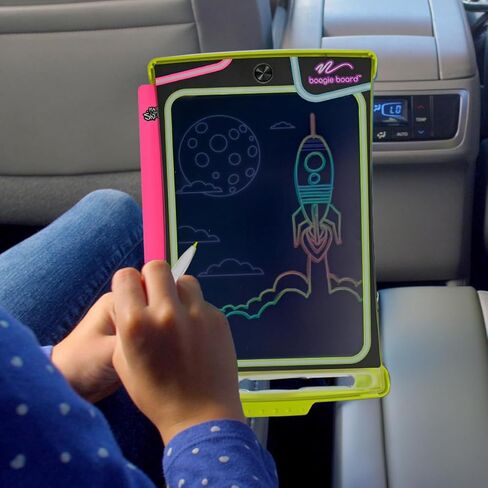 Boogie Board New Magic Sketch Reusable Kids’ Creativity Kit with Carry Case, Colorburst Drawing Pad, Stylus and Texture Tools, Double-Sided Templates for Drawing, Writing, and Tracing, Ages 4+ in Kuwait