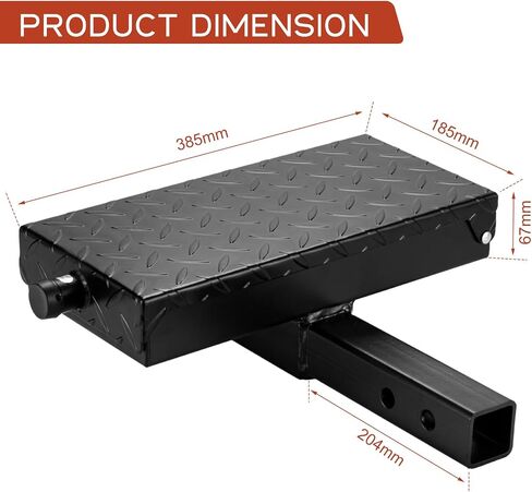 Multifunctional Hitch Step, Anti-Slip Towing Bumper Guard with Hitch Locks, U-Bolt Hitch Stabilizer, Storage Box, Pin Fits 2" Receiver for Pickup Truck SUV Vans in Saudi Arabia