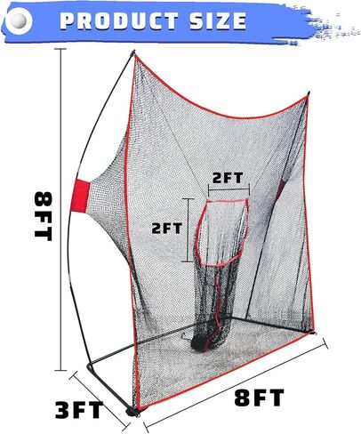 Kapler Golf Net, 8x8FT Golf Practice Nets with Pocket Target for Backyard Driving Indoor Outdoor Training Use, Ideal Gifts for Men/Dad/Husband/Boys/Golf Lovers in Saudi Arabia