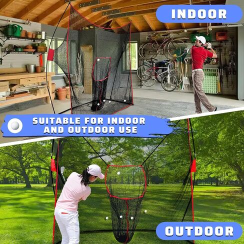 Kapler Golf Net, 8x8FT Golf Practice Nets with Pocket Target for Backyard Driving Indoor Outdoor Training Use, Ideal Gifts for Men/Dad/Husband/Boys/Golf Lovers in Saudi Arabia