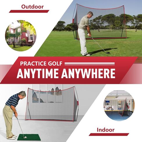 Golf Practice Net, 10x7 feet Golf Nets for Backyard Driving, Heavy Duty Golf Net – Home Golf Swing Training - Indoor Outdoor Use - Golf Simulator for Any Golfer in Saudi Arabia