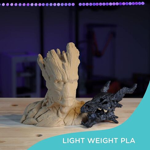 Polymaker LW PLA Filament 1.75mm Gray, Pre-Foamed PLA 800g Lightweight 3D Filament - PolyLite 3D Printer LW-PLA for Printing RC Plane, 190-210 °C Printing Temp. | High Rigidity | Easy to Paint in Saudi Arabia