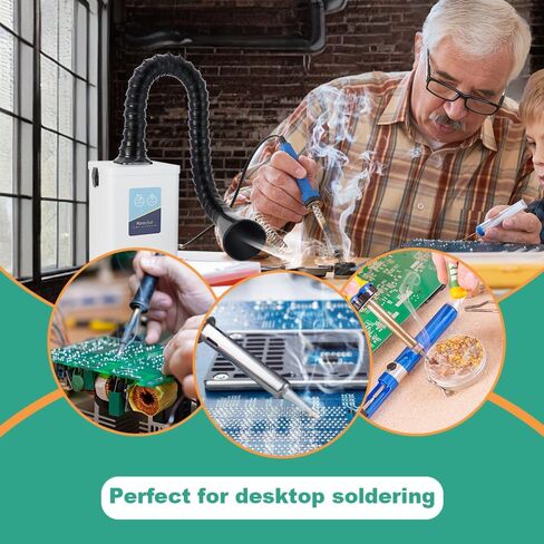 تم تصميم مستخرج دخان اللحام FC2001 من أجل لحام سطح المكتب بقوة 120 متر مكعب/ساعة، مرشح متكامل منخفض الضوضاء، مناسب لإصلاح المكونات الإلكترونية in Kuwait