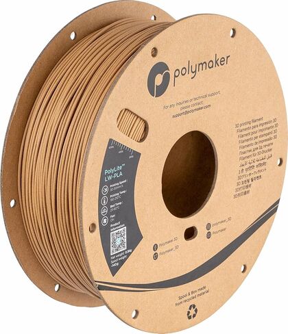 Polymaker LW PLA Filament 1.75mm Gray, Pre-Foamed PLA 800g Lightweight 3D Filament - PolyLite 3D Printer LW-PLA for Printing RC Plane, 190-210 °C Printing Temp. | High Rigidity | Easy to Paint in Saudi Arabia