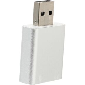 NUOBESTY Aluminum USB External Stereo Sound Adapter with Microphone and Headphone Jack Compact Durable USB Audio Adapter for Laptops Desktops Sound Card Compatible with Audio Devices in Kuwait