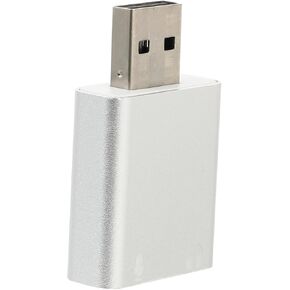 محول بطاقة الصوت الخارجي USB لقناة TEHAUX مع سماعة رأس وميكروفون، محول صوت ستيريو من سبائك الألومنيوم المتين لأجهزة الكمبيوتر المحمول ومحول صوت ستيريو USB مدمج in Kuwait