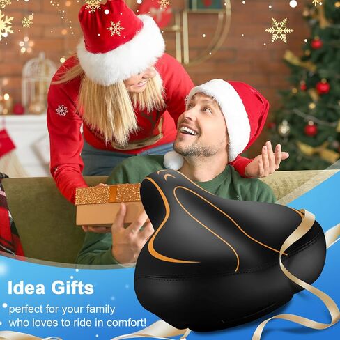 Xmifer Oversized Bike Seat, Comfortable Bike Seat - Universal Replacement Bicycle Saddle - Waterproof Leather Bicycle Seat with Extra Padded Memory Foam - Bicycle Seat for Men/Women in Saudi Arabia