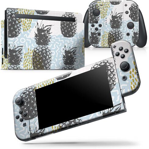 Design Skinz - متوافق مع Nintendo DSi XL - غطاء حماية من الفينيل قابل للإزالة ومقاوم للخدش - Retro Summer Pineapple v5 in Saudi Arabia