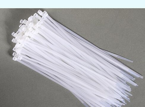 100pcs Cable Zip Ties Heavy Duty （8 Inch）, Premium Plastic Wire Ties Cable Ties, Self-Locking Nylon Tie Wraps for Indoor Outdoor -White in Saudi Arabia