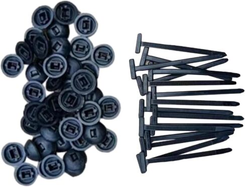 50 Pcs Nylon Universal Cable Tie Buckle - Heavy Duty Self-Locking Zip Ties Holder with Pin & Button Design Plastic Cable Ties Tool in Saudi Arabia
