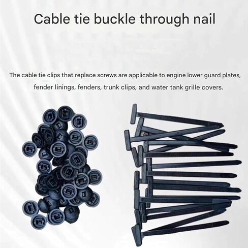 50 Pcs Nylon Universal Cable Tie Buckle - Heavy Duty Self-Locking Zip Ties Holder with Pin & Button Design Plastic Cable Ties Tool in Saudi Arabia