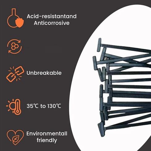 50 Pcs Nylon Universal Cable Tie Buckle - Heavy Duty Self-Locking Zip Ties Holder with Pin & Button Design Plastic Cable Ties Tool in Saudi Arabia