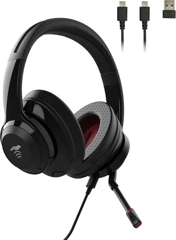 KURO X-Ear 1 Gaming Headset, AI Gesture Control, 7.1 Surround, 3D Live Recording, Transparency Mode, Noise-Canceling Mic, USB-C, LED Modes, Multiplatform Compatible in Saudi Arabia