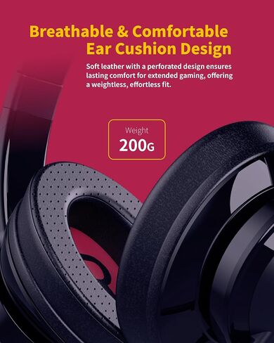 KURO X-Ear 1 Gaming Headset, AI Gesture Control, 7.1 Surround, 3D Live Recording, Transparency Mode, Noise-Canceling Mic, USB-C, LED Modes, Multiplatform Compatible in Saudi Arabia