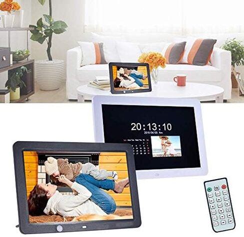 12-inch Digital Photo Frame with a 1280x800 high-Definition LED Display, Featuring a Calendar, Alarm Clock, MP3 and Video Player, and a Remote Control—The for Family. in Saudi Arabia