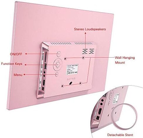 إطار صور رقمي مقاس 17 بوصة - شاشة IPS بدقة 1440x900 عالية الدقة مع وظائف الصور والموسيقى والتقويم؛ مكبر صوت مدمج وجهاز تحكم عن بعد - The in Saudi Arabia