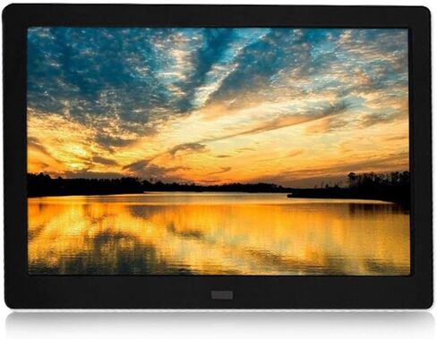 إطار صور رقمي LED مقاس 12 بوصة، دقة عالية 1280x800، شاشة IPS 16:10، يدعم بطاقة USB/SD، مشغل موسيقى وفيديو مدمج، تقويم وساعة، مع مؤقت تشغيل/إيقاف تشغيل تلقائي، أسود. in Kuwait