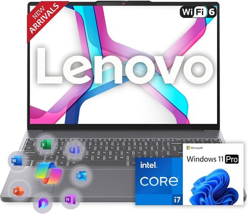 Lenovo 2025-2026 New Generation 15.3" Business and Student Laptop, Intel Core i7-13620H(Outperforms i9-13900H), 16GB RAM, 512GB SSD, Ultra Quiet Design, Long Battery Life, WiFi 6, Windows 11, WOWPC in Saudi Arabia