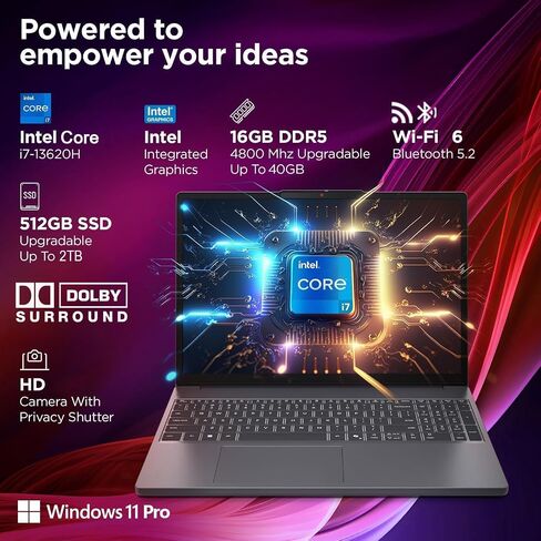 Lenovo 2025-2026 New Generation 15.3" Business and Student Laptop, Intel Core i7-13620H(Outperforms i9-13900H), 16GB RAM, 512GB SSD, Ultra Quiet Design, Long Battery Life, WiFi 6, Windows 11, WOWPC in Saudi Arabia