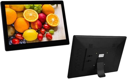 إطار صور رقمي LED مقاس 12 بوصة، دقة عالية 1280x800، شاشة IPS 16:10، يدعم بطاقة USB/SD، مشغل موسيقى وفيديو مدمج، تقويم وساعة، مع مؤقت تشغيل/إيقاف تشغيل تلقائي، أسود. in Kuwait
