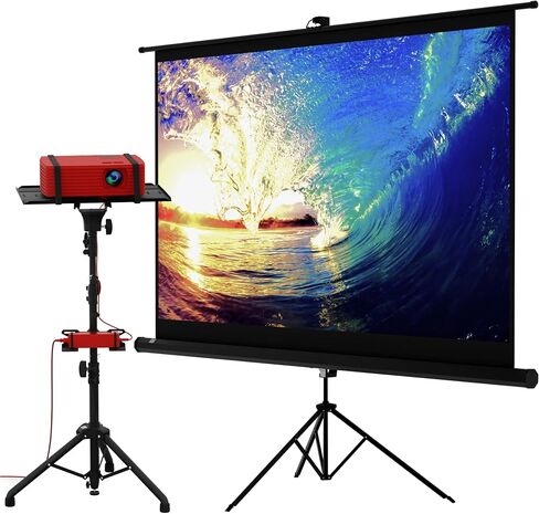 شاشة عرض مقاس 84 بوصة مع حامل وحامل ثلاثي القوائم لجهاز العرض العالمي in Kuwait