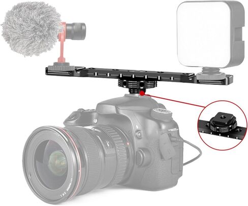 الألومنيوم مزدوج الحذاء البارد جبل تمديد قضيب ل DSLR هيكل قفصي الشكل للكاميرا ترايبود ميكروفون حامل إضاءة الفيديو شاشات حامل أداة التصوير في الهواء الطلق in Kuwait