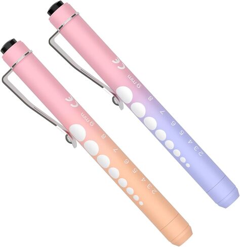 قلم اضاءة LED رايسيمارت Nurse الطبي مع مقياس حدقة العين لطلاب التمريض والاطباء باللونين الاسود والفضي مع بطاريات in Kuwait