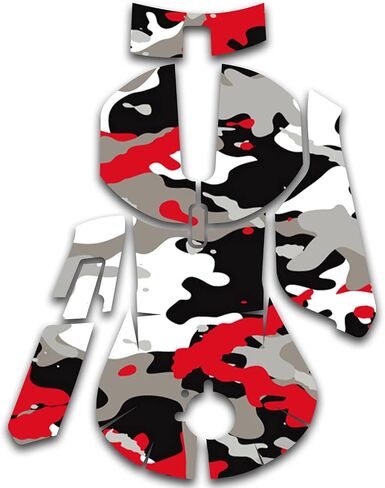 MightySkins Skin Compatible with SteelSeries Rival 5 Gaming Mouse - Red Camo | Protective, Durable, and Unique Vinyl Decal wrap Cover | Easy to Apply, Remove, and Change Styles | Made in The USA in Saudi Arabia