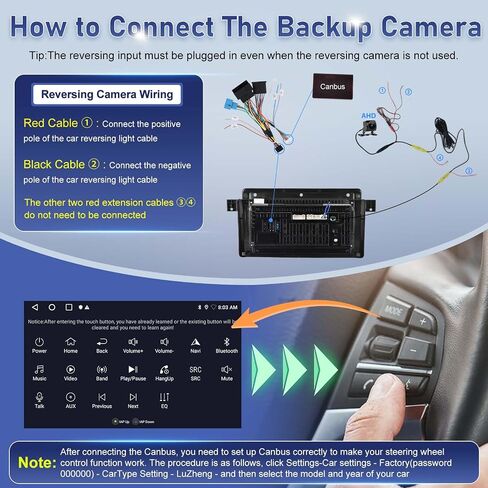 2G+64G Car Radio for BMW 3 Series E46 323ci 325ci 330ci 318i 328i 330xi M3 1999-2006, 9″ Android Touchscreen Car Stereo, Wireless CarPlay & Android Auto, GPS, Bluetooth, SWC in Saudi Arabia