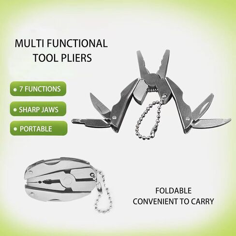 5-in-1 Multi tool Set, Stainless Steel Pliers & Mini Wrench, Gifts for Men, Camping Gear in Saudi Arabia