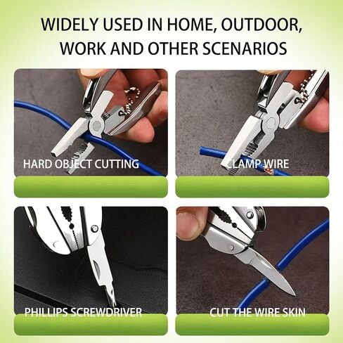 5-in-1 Multi tool Set, Stainless Steel Pliers & Mini Wrench, Gifts for Men, Camping Gear in Saudi Arabia